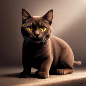 Fluffy Gray Tabby Kitty Gazing Out Window