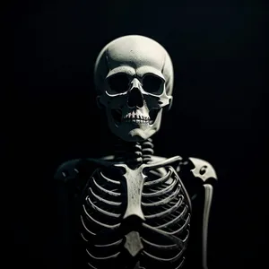 Deathly Grin: Anatomical Skull Sculpture