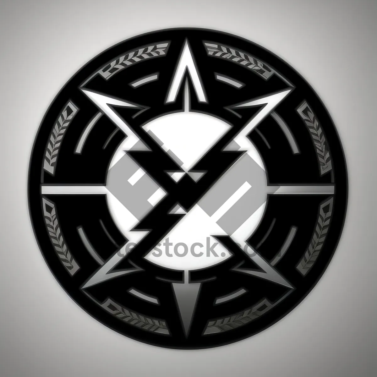 Picture of Gleaming Clock Icon: Bold, Modern, Gold Metal