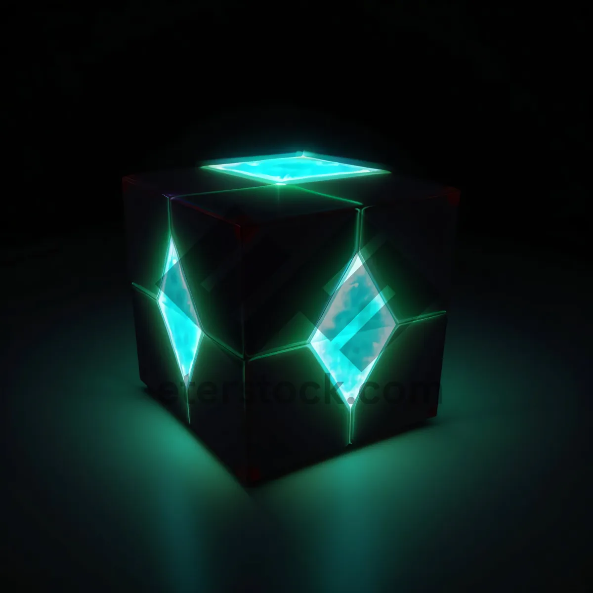 Picture of Black 3D glass art symbol design