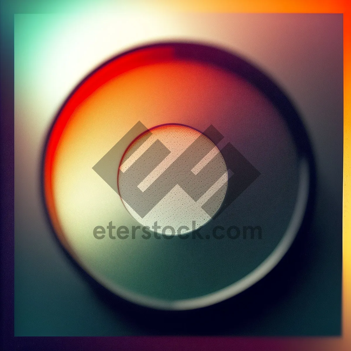 Picture of Shiny Black Round Web Buttons with Reflection