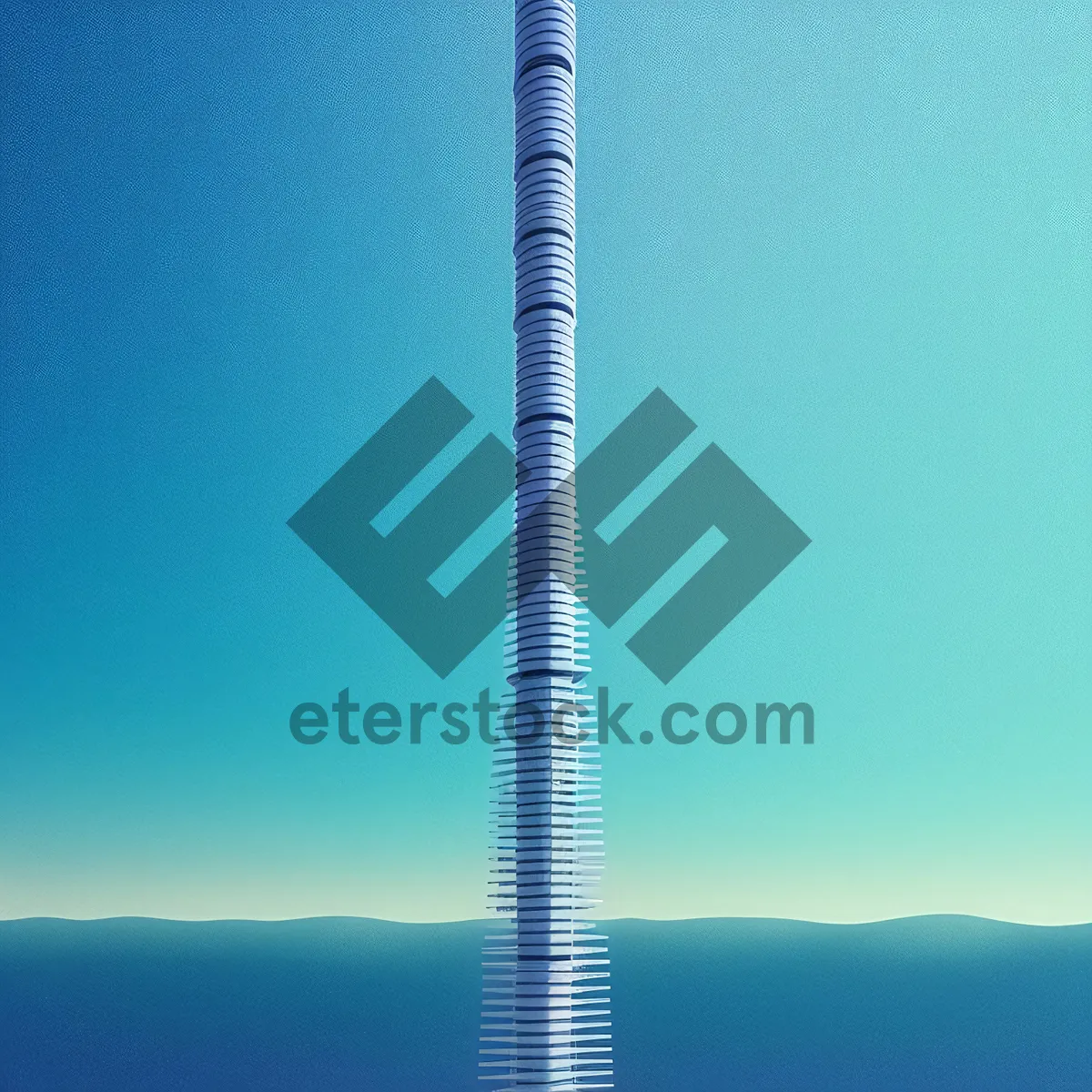 Picture of Urban Steel Tower in City Skyline