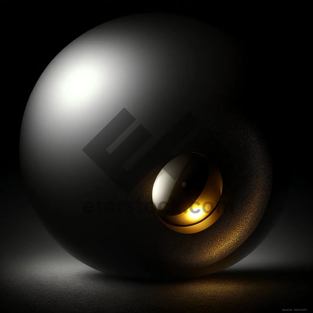 Picture of Shiny Glass Sphere Electric Lamp Icon