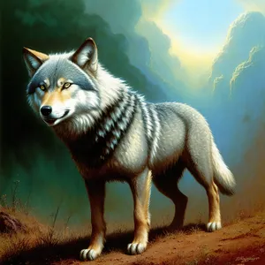 Timber Wolf - Majestic Wild Canine Predator