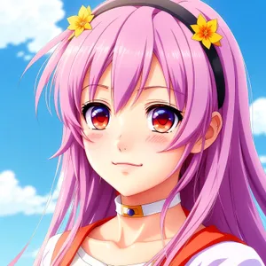 Cute Coquette Cartoon with Happy Smile