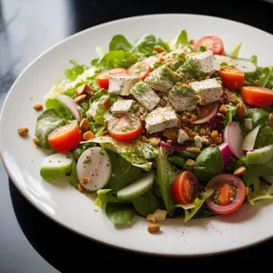 Fresh Salad with Green Peas and Snow Peas