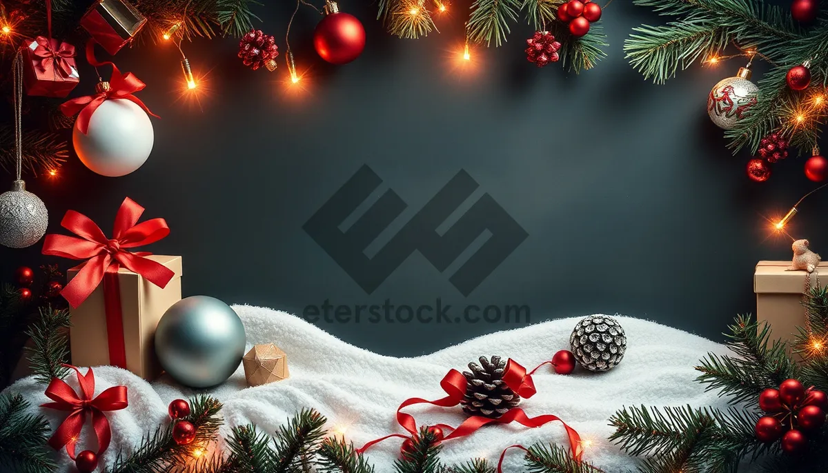 Picture of Festive Golden Snowflake Tree Decoration