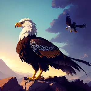 Majestic Bald Eagle Soaring Through Skies