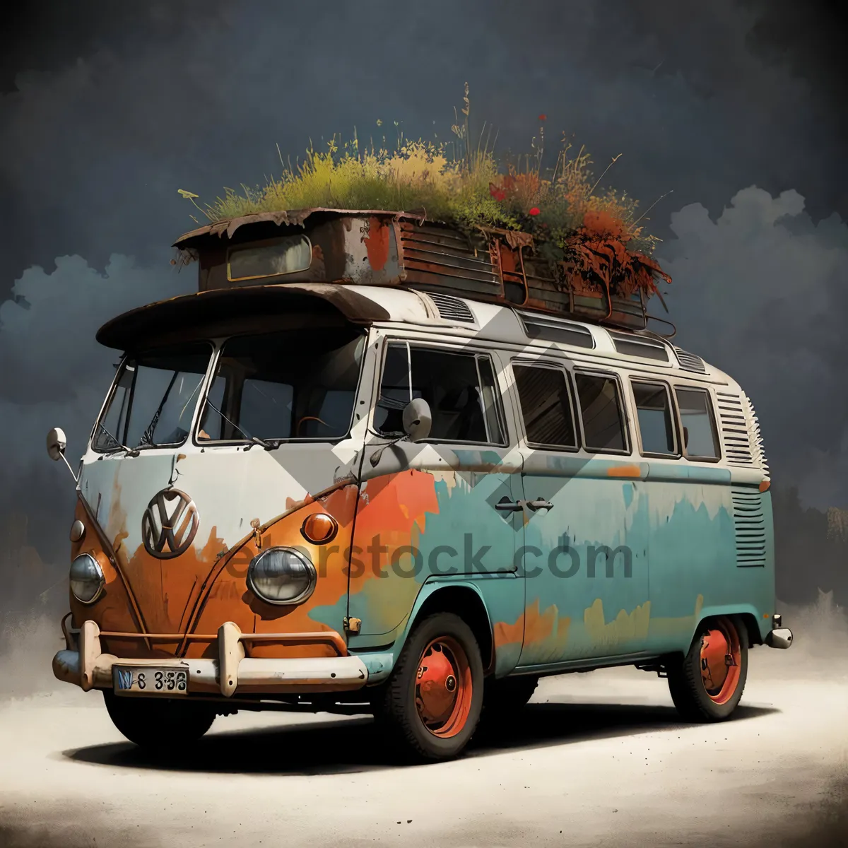 Picture of Travel van driving on the road - "Speedy Transporter on the Highway