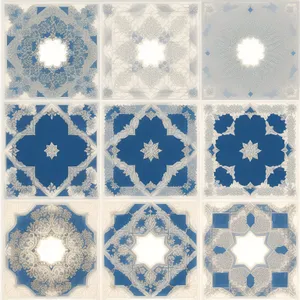 Winter Snowflake Seamless Vintage Tile Pattern Texture