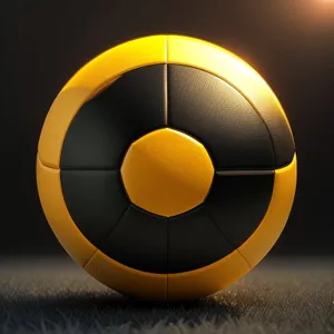 World Soccer Icon: Shiny 3D Ball Symbol