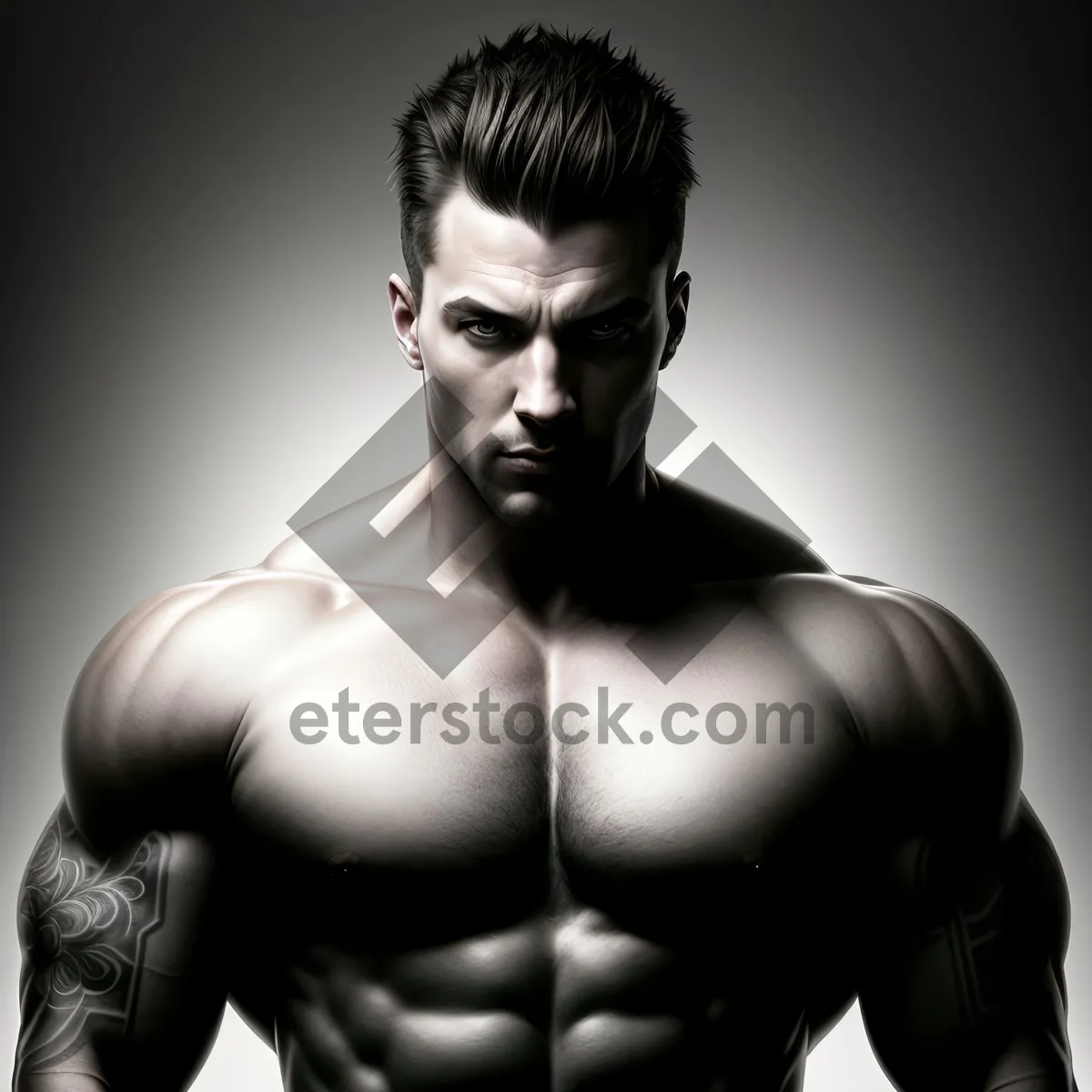 Picture of Powerful Masculinity: Fit, Sexy, and Muscular Male Bodybuilder