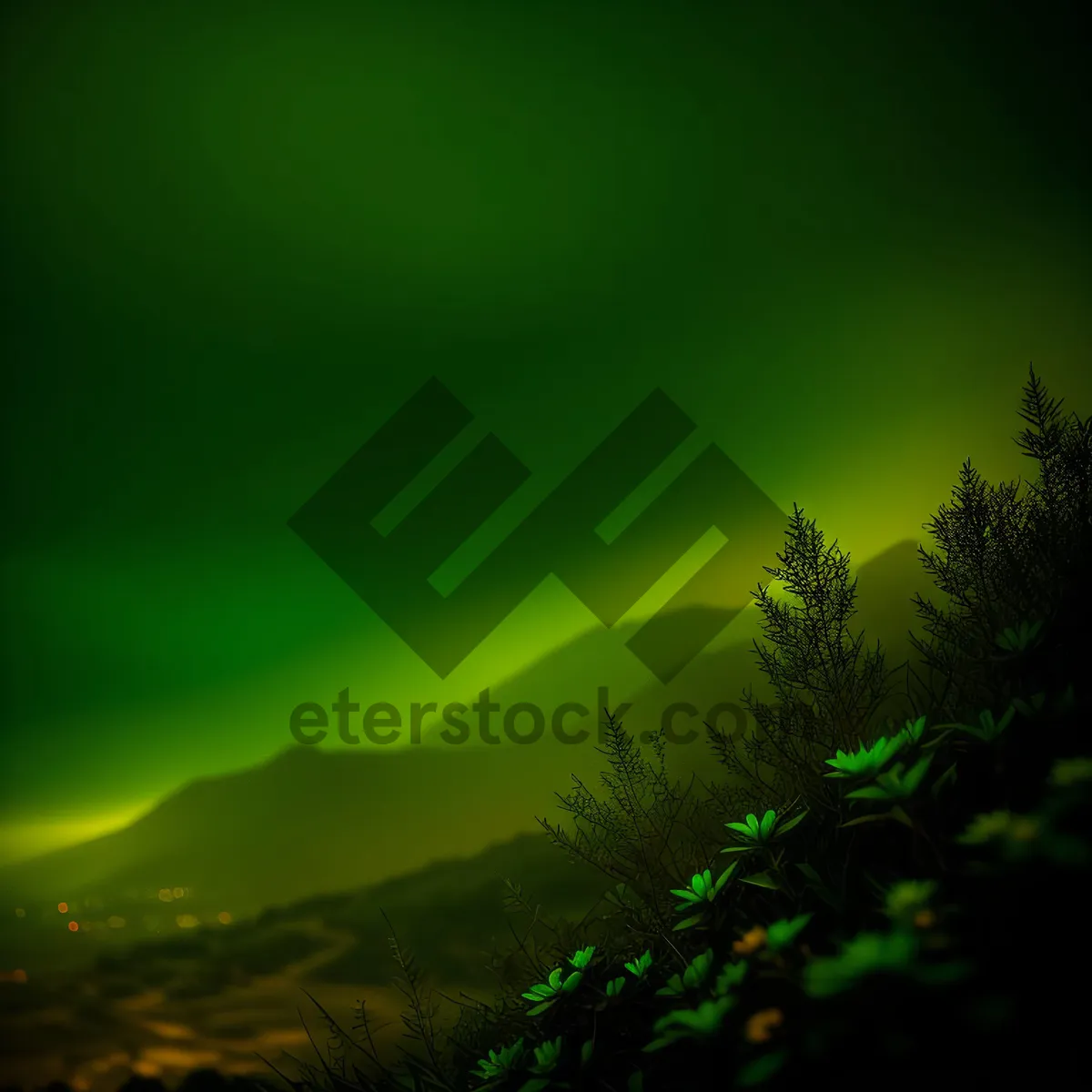 Picture of Vibrant Summer Sky Over Rural Meadow