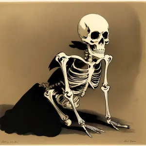 Spooky Skeleton Man Art