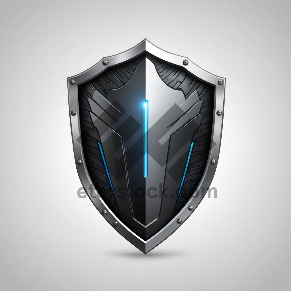 Picture of Shiny shield icon with gem heart
