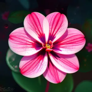 Bright Pink Geranium Flower in Garden