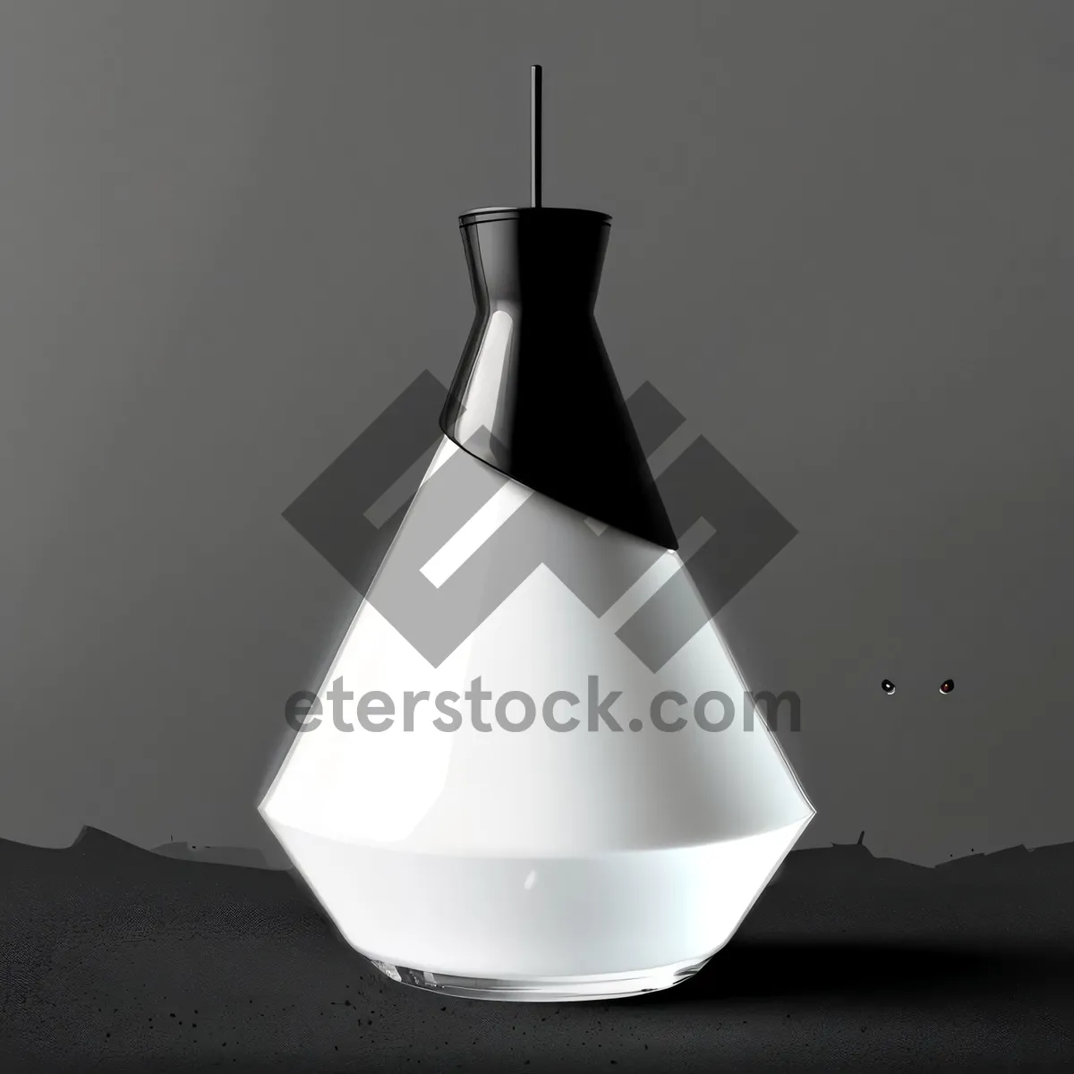 Picture of Chemical Flask in Laboratory Experiment with Transparent Funnel