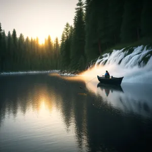 Serene Summer Reflections in Mountainous Landscape