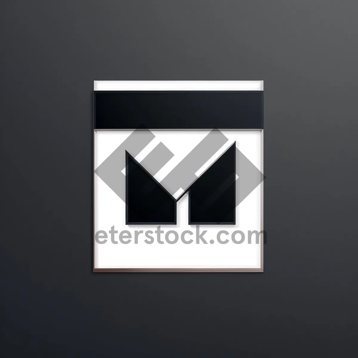 Picture of Black Gem Button Icon Set in Shiny 3D Design