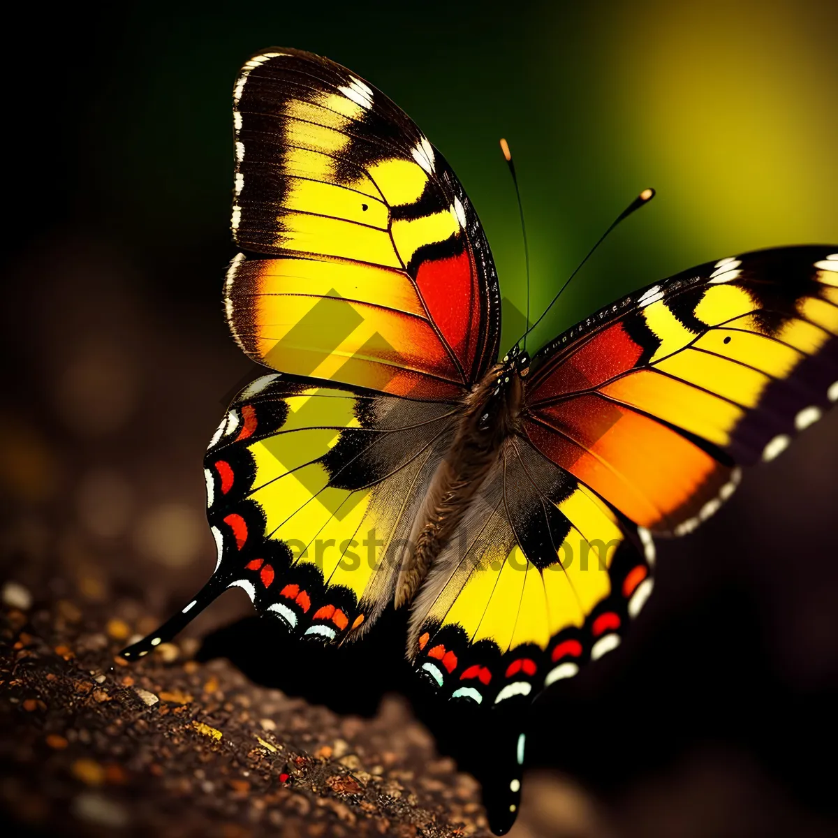 Picture of Vibrant Monarch Butterfly With Colorful Wings