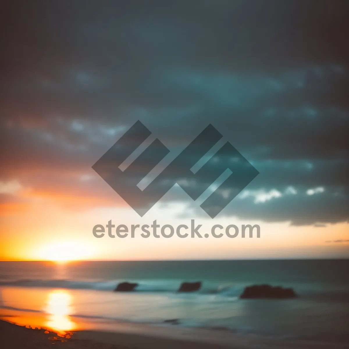 Picture of Serene Sunset Over Tropical Beach
