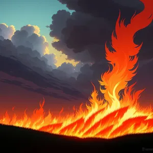 Blazing Inferno: A Fiery Dance of Flames