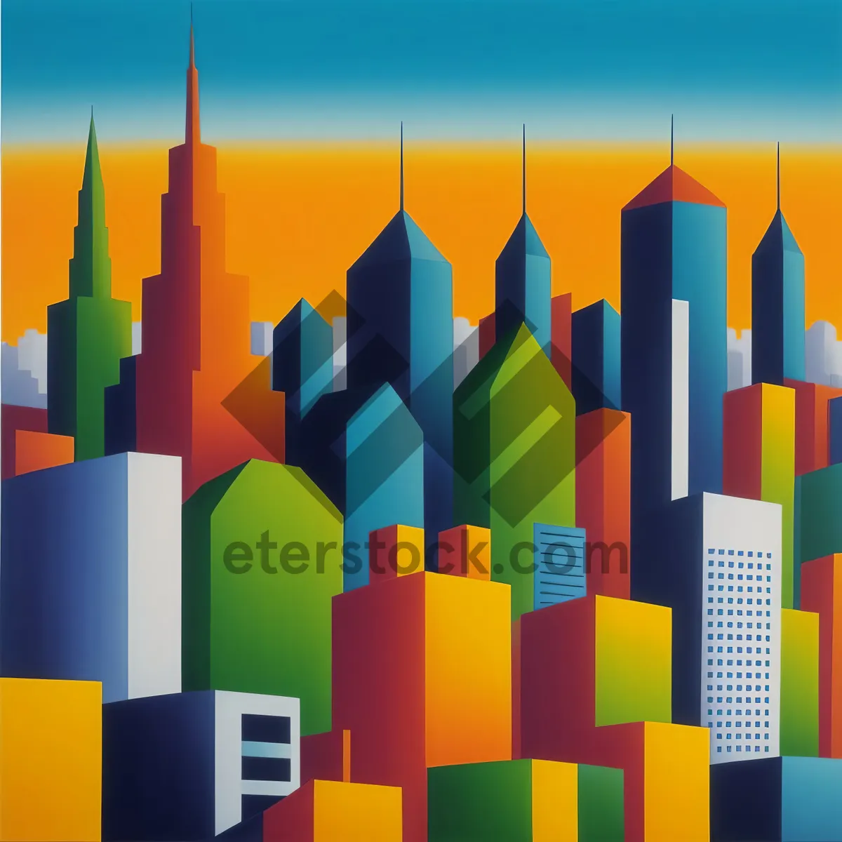 Picture of Colorful Crayon Rainbow on Wooden Desk