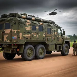 Versatile Military Truck on Road