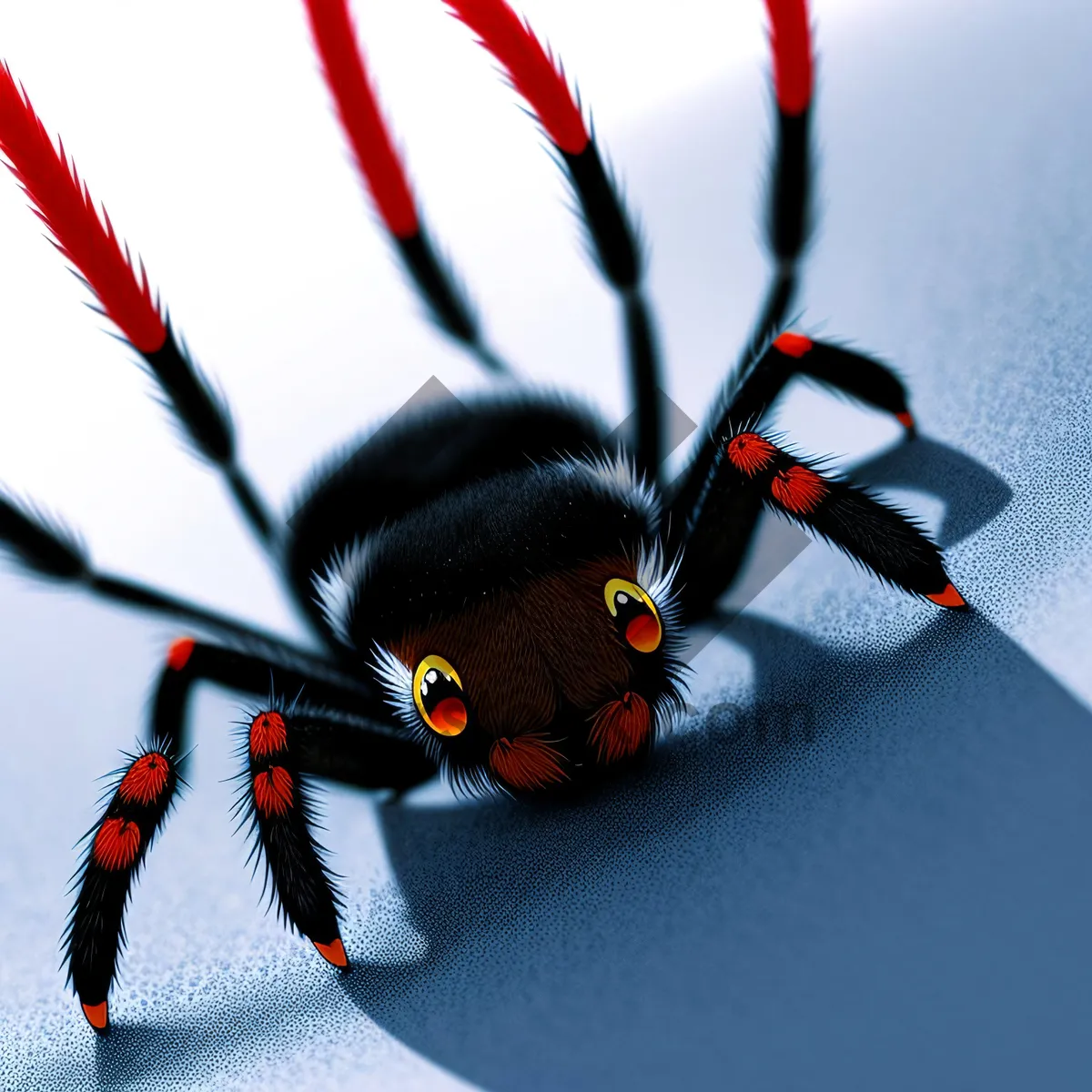 Picture of Black Widow Spider close-up with antenna