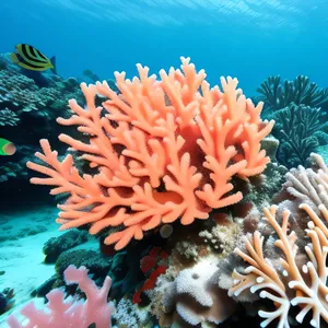 Colorful Sea Anemone Colony in Sunlit Underwater Reef