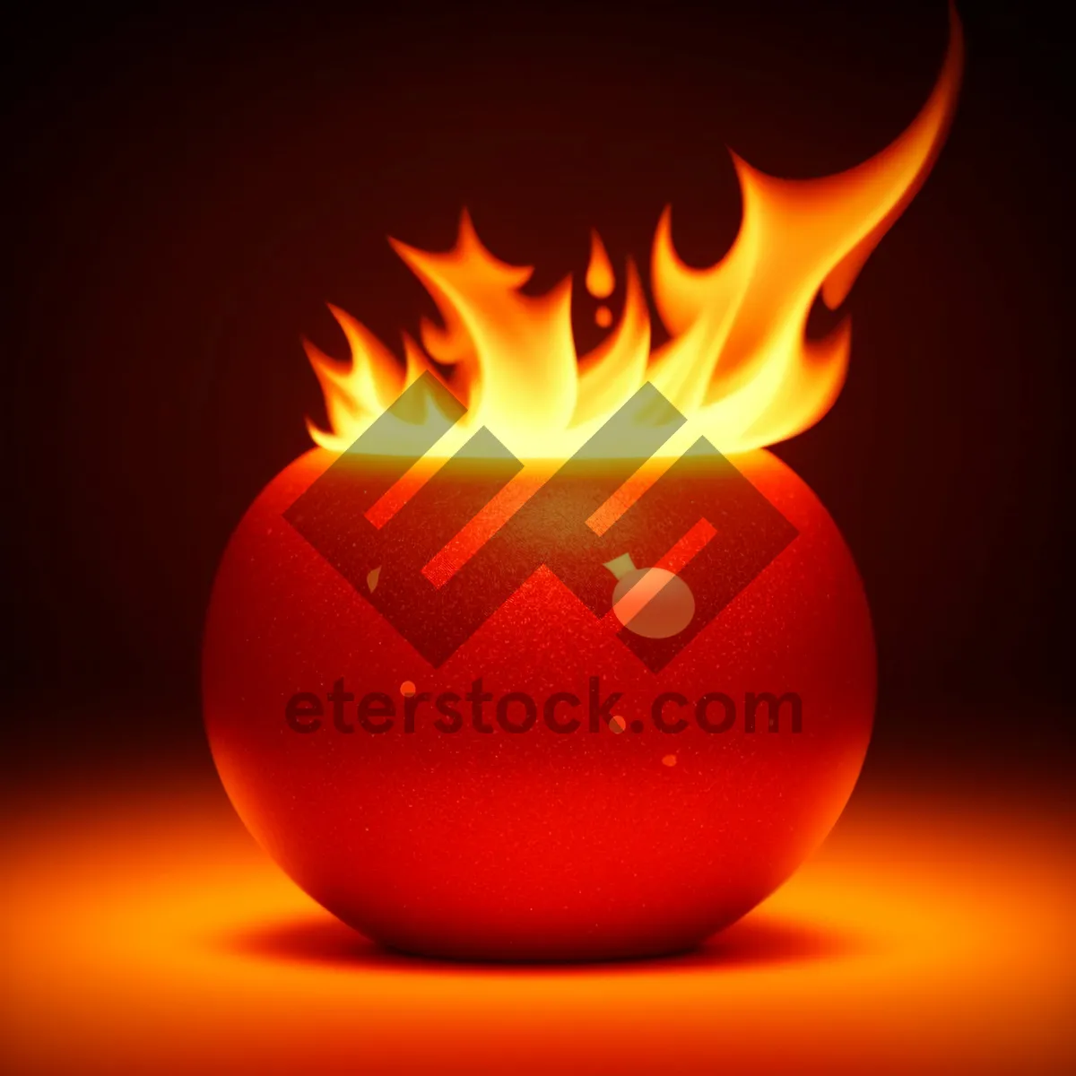 Picture of Fiery Blaze: A mesmerizing display of glowing orange flames.