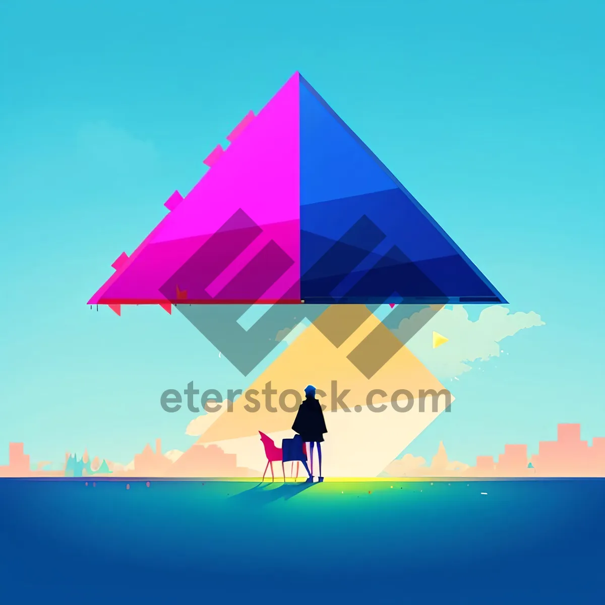 Picture of Pyramid Graphic Design Art: Symbolic Sign