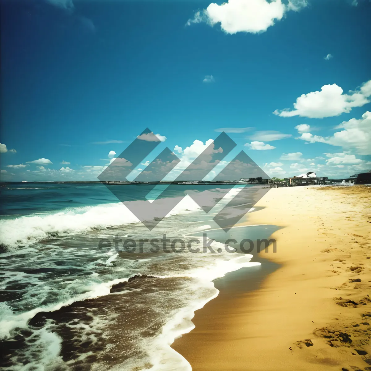 Picture of Serene Coastal Paradise at Sunset