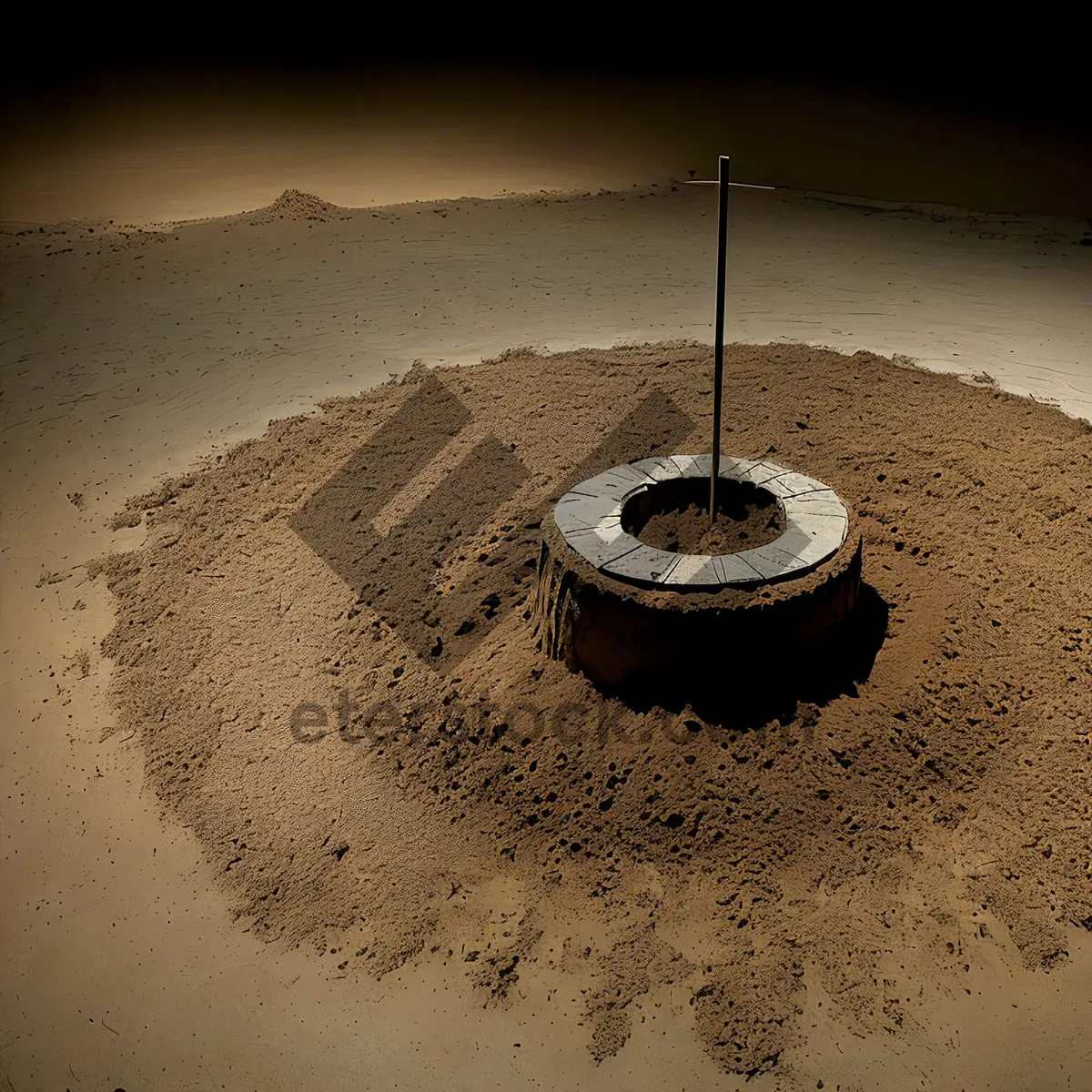 Picture of Sunset timepiece on sandy beach