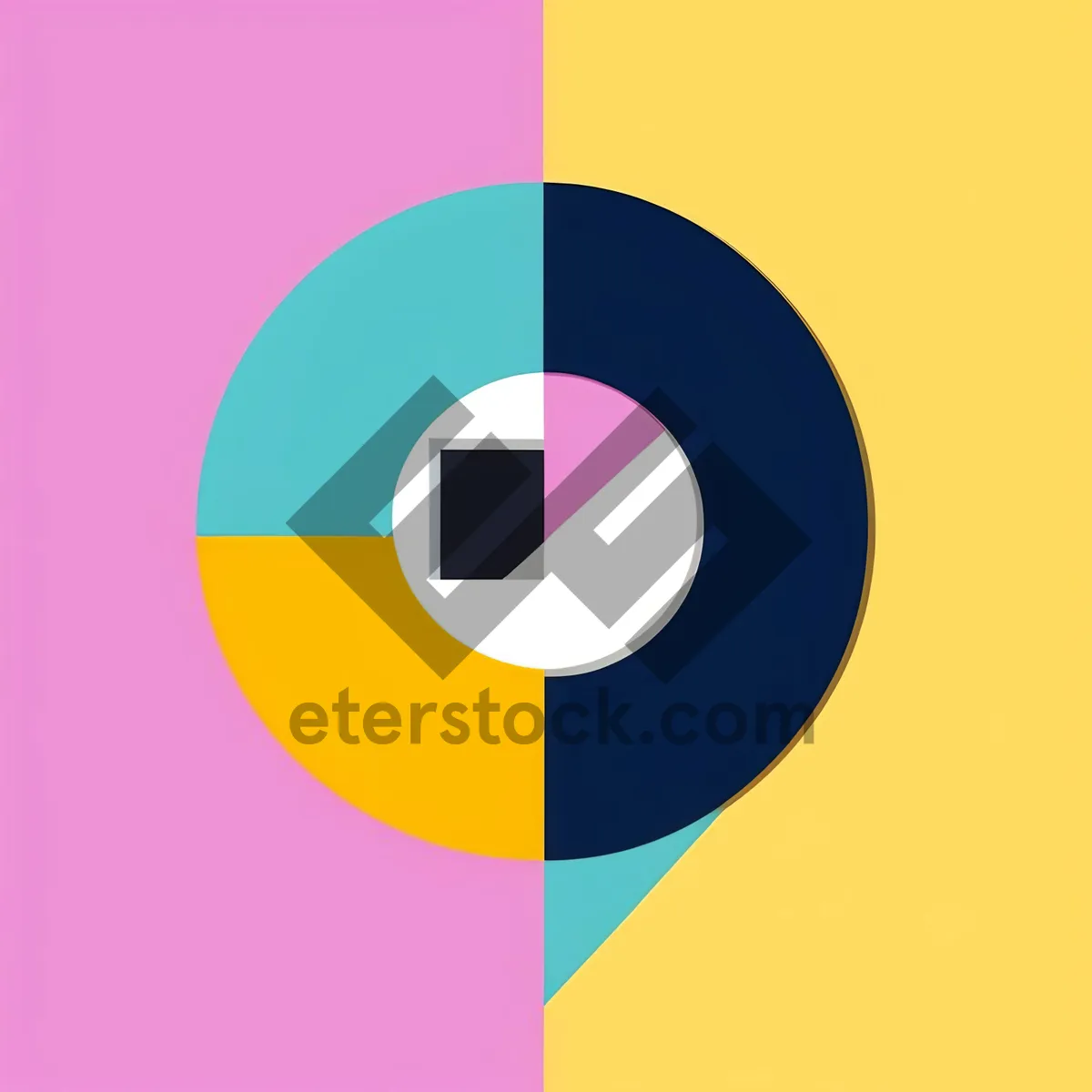 Picture of 3D Web Graphic Icon Design: Circular Button Symbol