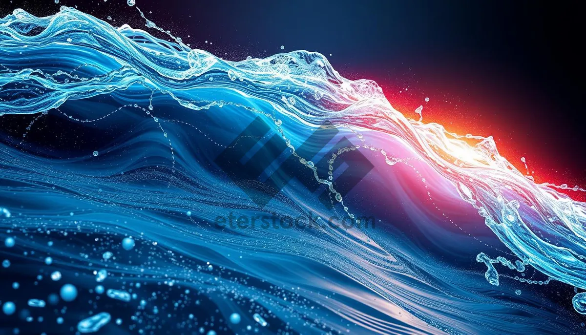 Picture of Blue Water Ripple Graphic Design Wallpaper