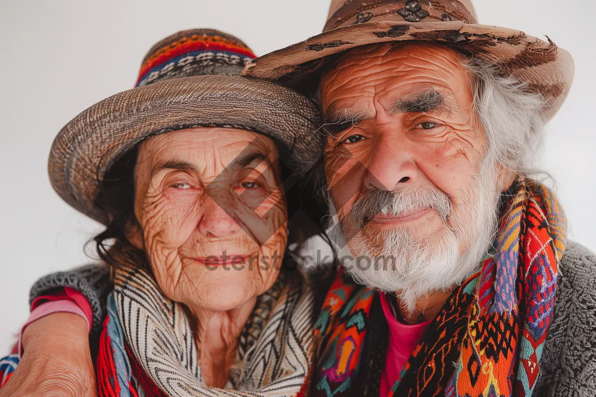 Picture of Happy Senior Couple Outdoors Smiling Portrait.