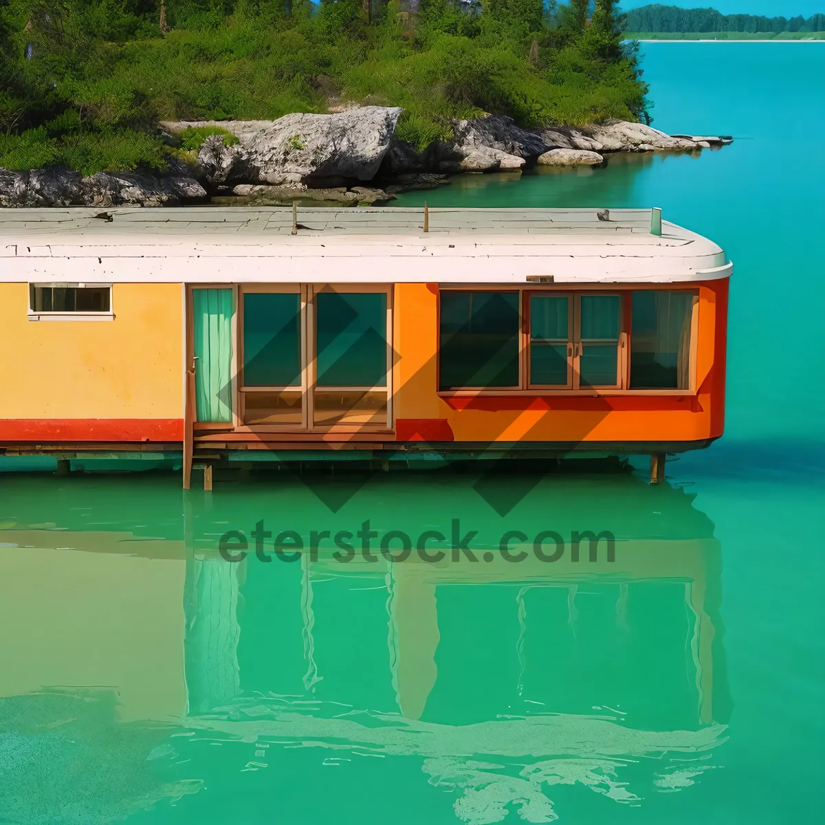 Picture of Serene Coastal Boathouse on Sunny Island