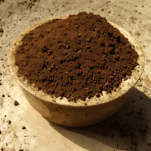 Spicy Chocolate Herb Coffee Powder in Brown Container
