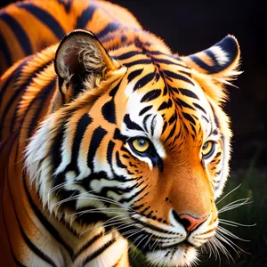 Wild Tiger Stripes in the Jungle