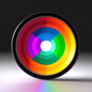 Modern Orange Round Reflective Button Set