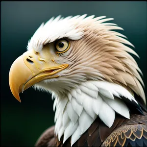 Majestic Bald Eagle With Piercing Yellow Eyes