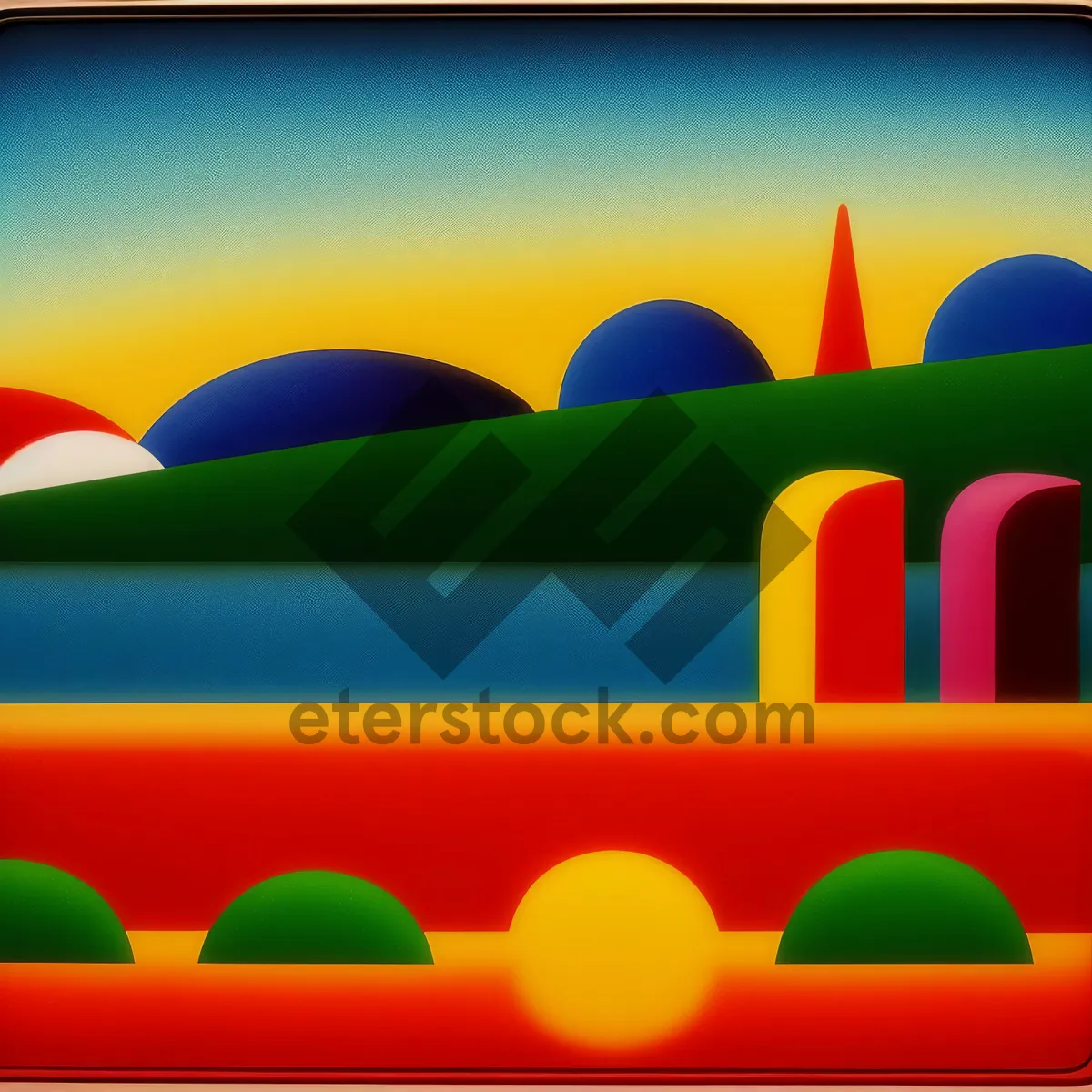 Picture of Colorful Graphic Sign Design - Abstract Colorful Art Work