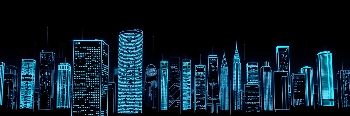 Picture of Modern Corporate Office Tower reflecting Urban Cityscape Skyline