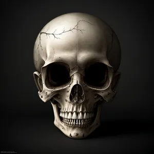 Deadly Pirate Skull in Spooky Black Mask