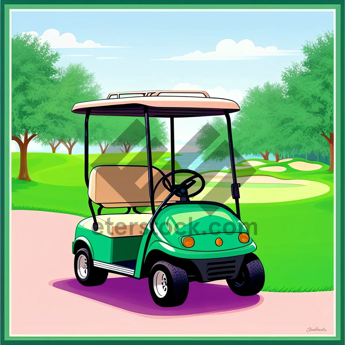Picture of Golf Cart - Driving on the Course
