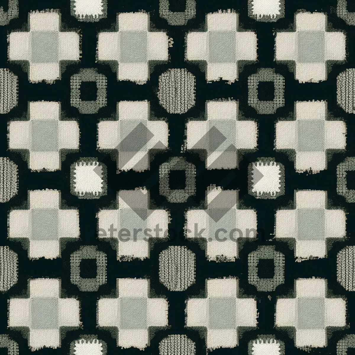 Picture of Retro Checkerboard Tile Pattern Wallpaper