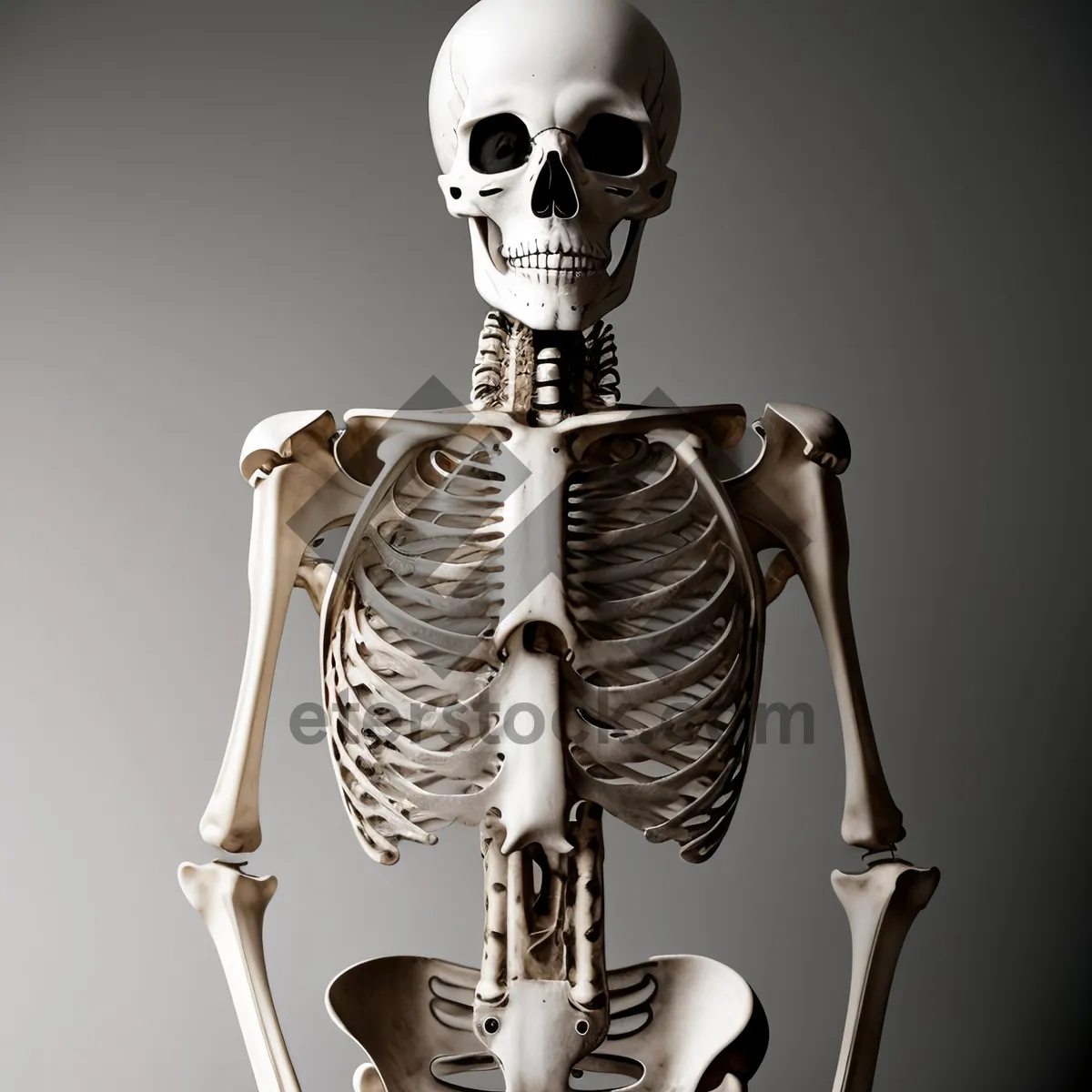 Picture of Scary skeleton anatomy with bone head