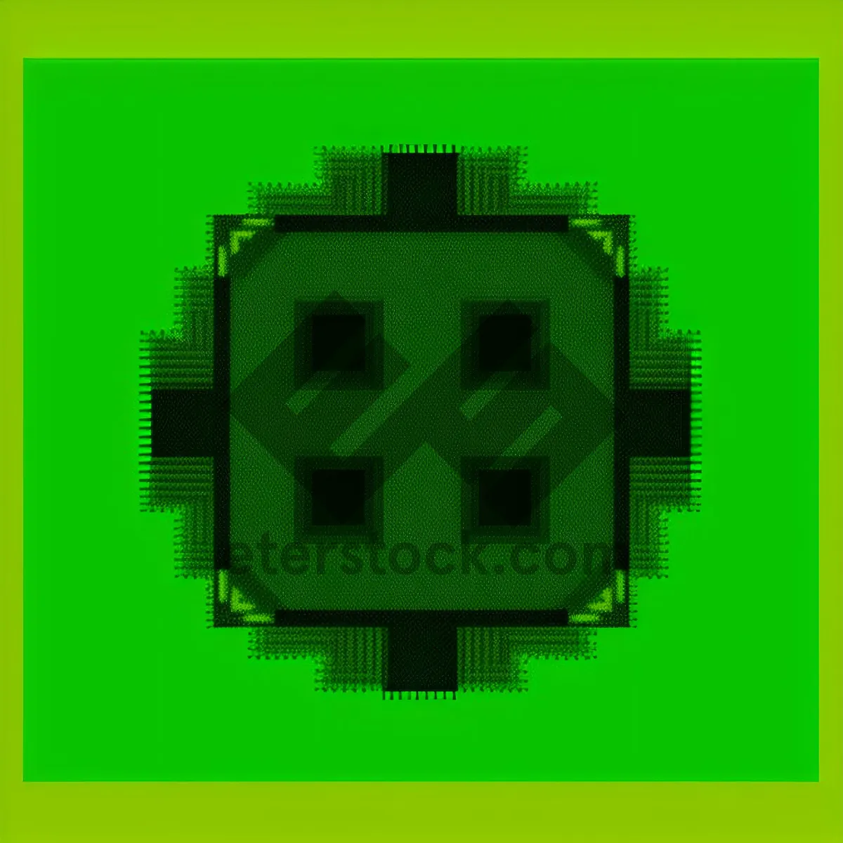 Picture of 3D Gear Design Icon with Symbolic Hole