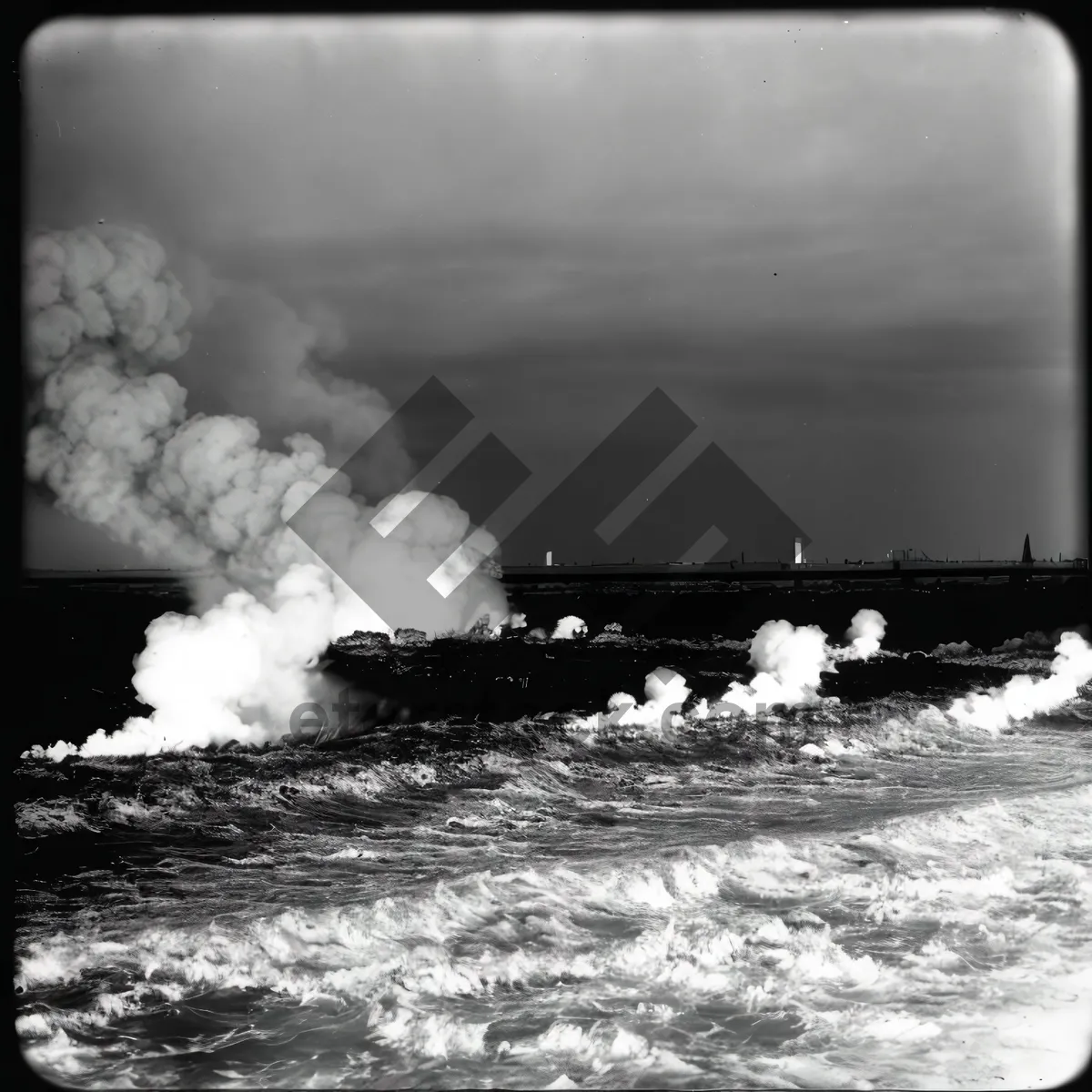 Picture of Majestic Power Unleashed: Nuclear Weapon Clouds Over Ocean